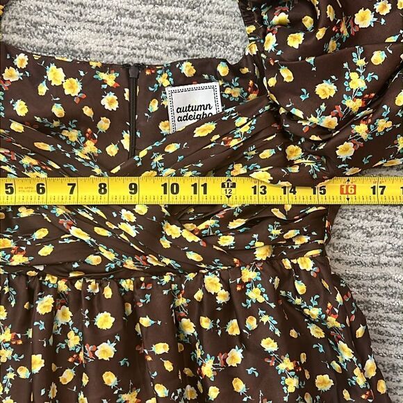 New AUTUMN ADEIGBO Bridgette Puff-Sleeve Mini Dress Size 4 - Picture 8 of 12